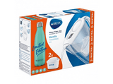Jarra filtrante - Brita Marella, 2 filtros MAXTRA+, Termo 500ml, 2.4 L, Blanco