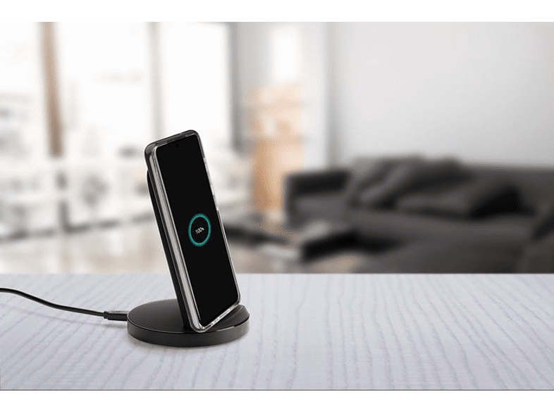 Cargador inalámbrico- Cellular Line WIRELESTAND15WTYCK, 15 W, Universal, Negro