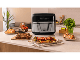 Freidora de aire - Cecotec Cecofry Dual 9000, 2850 W, 9 L, Opción dividir la cubeta en dos de 4.5 L, 6 Modos, Inox