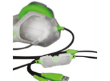 Auriculares gaming - FR-TEC Ghost H28, Para PS5, Luz LED, Jack 3.5 mm, Verde