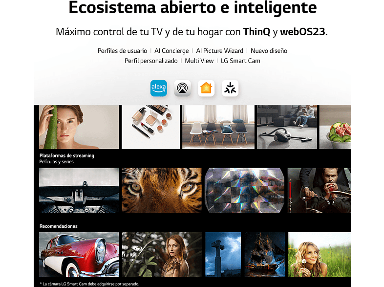 TV LED 86 - LG 86UR81006LA, UHD 4K, Inteligente α7  4K Gen6, Smart TV, DVB-T2 (H.265), Azul Ceniza