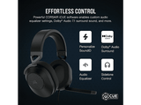 Auriculares gaming - Corsair HS65 Surround, No Bluetooth, Cable 1.8 m, Carbón