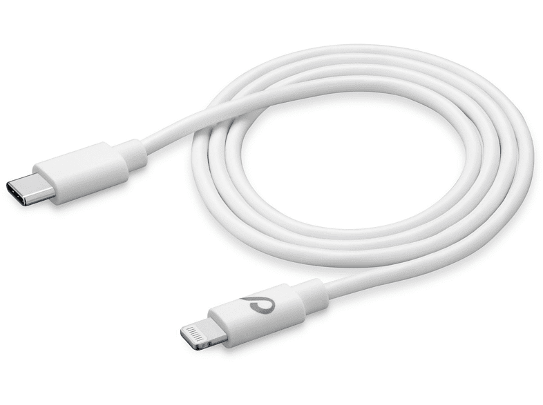 Cable Lightning - Cellularline USBDATAC2LMFI60CMW, Cable de conector Lightning 0.6 m,  Blanco