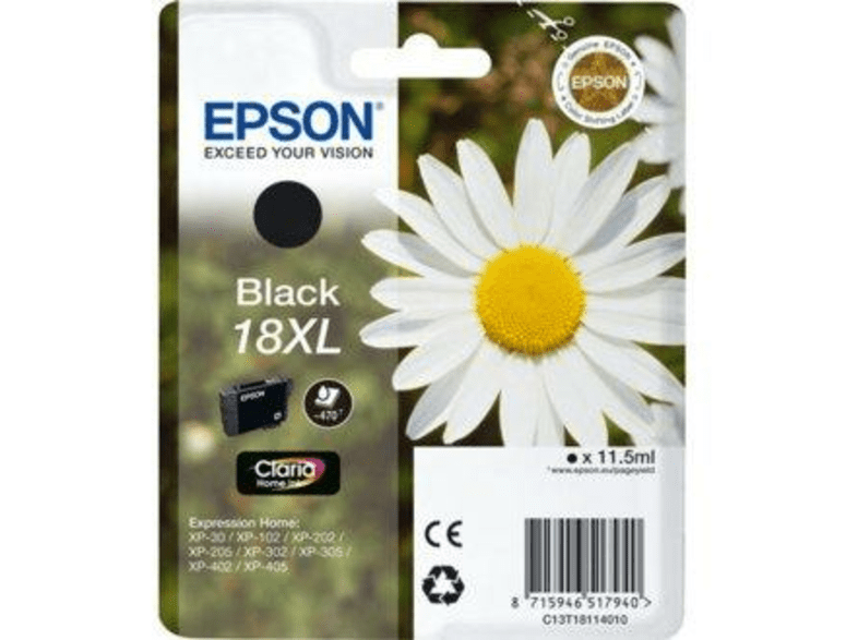 Cartucho de tinta - Epson 18XL, negro
