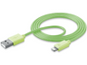Cellularline USBDATAMFISMARTG - 1m, USB Lightning, Cable de teléfono móvil, Verde
