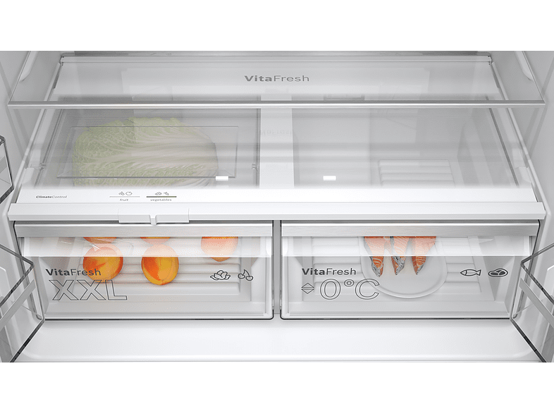 Frigorífico americano - Bosch KFN96APEA, No Frost, 605 l, 183 cm, Acero inox