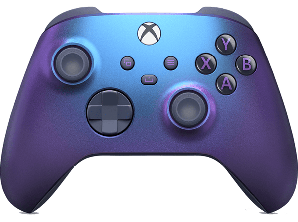 Mando - Microsoft QAU-00087 Edición especial Stellar Shift, Compatible con Xbox Series, Bluetooth, Azul púrpura