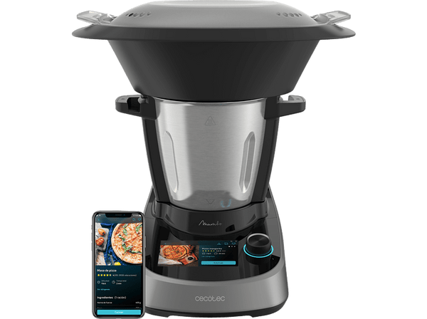 Robot de cocina - Cecotec Mambo Touch, 1600W, 3.3 l, 37 Funciones, SoftScreen TFT 5”, Negro