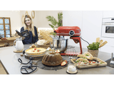 Robot amasador - Cecotec Twist&Fusion 4500 Luxury Red, 800 W, 5.2 L, 8 Velocidades, Pantalla LED, Temporizador, Incluye Recetario, Rojo