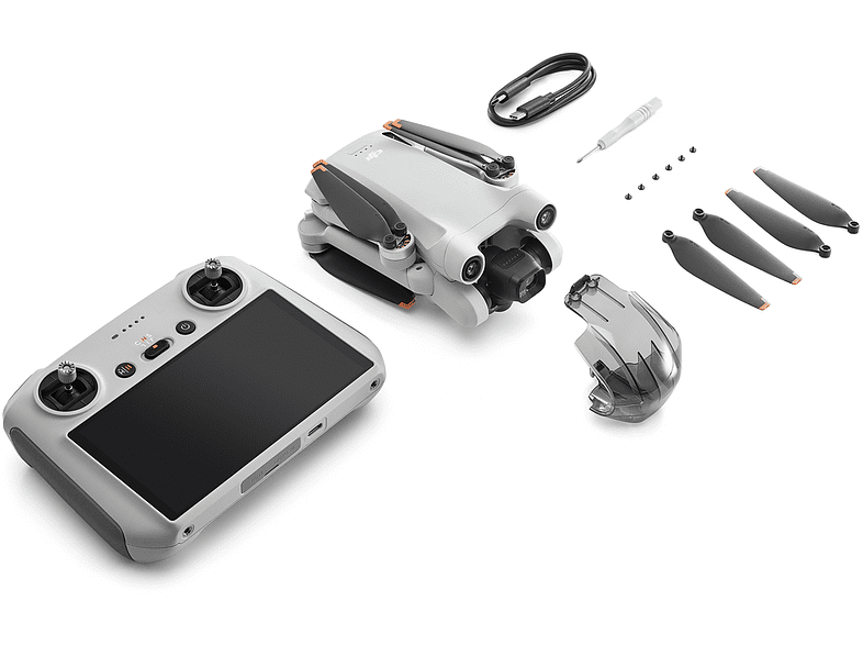 Mini Drone - DJI MINI 3 PRO (DJI RC), 48 MP, Vídeo 4K, Hasta 35 min, Wi-fi, Bluetooth, Blanco