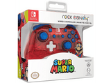 Mando - PDP Rock Candy Mario, Para Nintendo Switch, USB, Cable 2.5 m, Carcasa transparente, Multicolor
