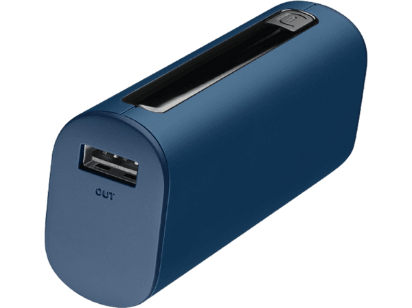 Powerbank - Cellular Line PBNEWTANK5000B, 12 W, 5000 mAh, Universal, USB - C, Tamaño mini, Azul