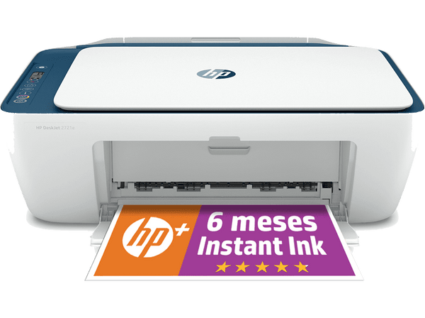 Impresora multifunción - HP DeskJet 2721e, Color, Wifi, 7.5 ppm, 6 meses de impresión Instant Ink con HP+