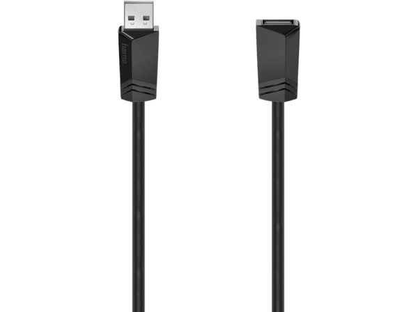 Cable USB - Hama 00200620, De USB-A a USB-A, 480 MBit/s, 3 m, Negro