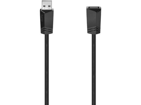 Cable USB - Hama 00200620, De USB-A a USB-A, 480 MBit/s, 3 m, Negro