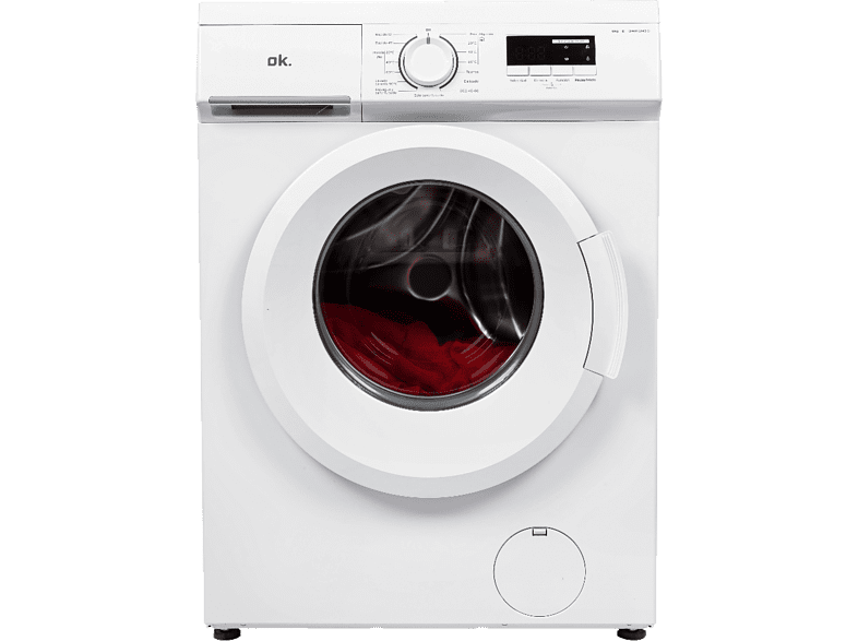 Lavadora carga frontal - OK OWM 6143 D, 6 kg, 15 Programas, Bloqueo, Acero inoxidable, Con 1000 rpm, Blanco