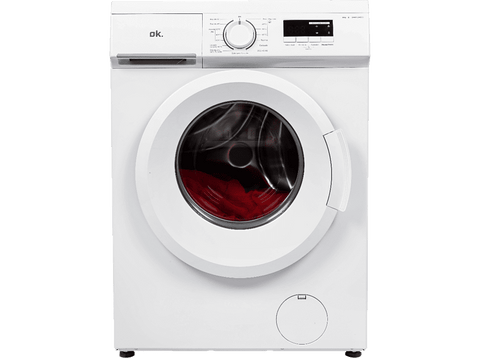 Lavadora carga frontal - OK OWM 6143 D, 6 kg, 15 Programas, Bloqueo, Acero inoxidable, Con 1000 rpm, Blanco