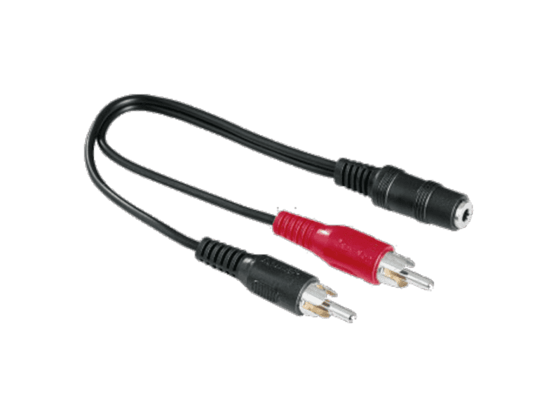 Cable adaptador - Hama 122375, 2 RCA Macho con salida Jack 3.5mm hembra
