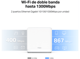 Sistema WiFi Mesh - Mercusys HALO H30G (3-PACK), 1.3 Gbit/s, MU-MIMO, Doble banda, Blanco