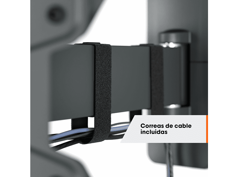 Soporte TV - Vogels TVM 1249, 19-43, Doble brazo, Giratorio 180º, VESA 75 mm x 75 mm-200 mm x 200 mm, Negro