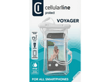 Funda - Cellular Line VOYAGER22K, Universal, Móviles 8 cm x 16.5 cm, 6.49 , Certificación IPX8, Blanco