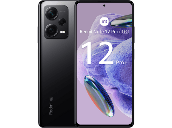 Móvil - Xiaomi Redmi Note 12 Pro + 5G, 256 GB, Negro, 8 GB RAM, 6.67" AMOLED FHD+ 120Hz, MediaTek Dimensity 1080 2,6 Ghz, 5000 mAh, Android