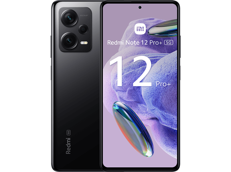 Móvil - Xiaomi Redmi Note 12 Pro + 5G, 256 GB, Negro, 8 GB RAM, 6.67 AMOLED FHD+ 120Hz, MediaTek Dimensity 1080 2,6 Ghz, 5000 mAh, Android