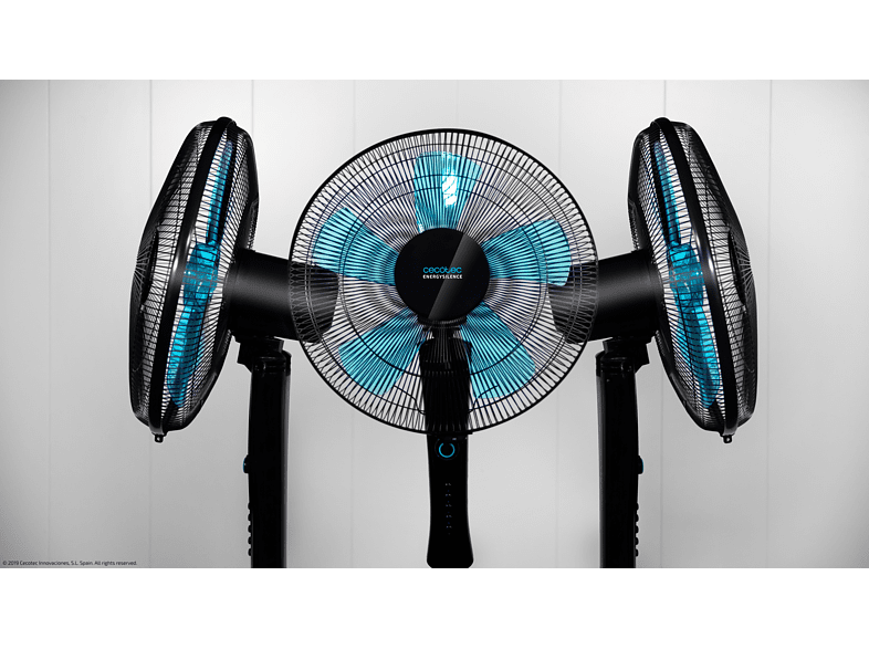 Ventilador de pie - Cecotec EnergySilence 520 Power Black, 50 W, 5 Velocidades, Negro metalizado