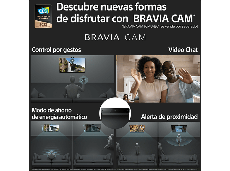 TV LED 65 - Sony 65X81K, 4K HDR, Smart TV (Google TV), Procesador X1, Dolby Vision, Dolby Atmos, Asistentes de voz (Assistente de Google, Alexa)
