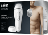 Depiladora IPL - Braun Silk·expert Pro 5 PL5145, Para Hombre, Depilación permanente, Skin Pro 2.0, Blanco