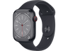 Apple Watch S8 (2022), GPS+CELL, 45 mm,  Caja de aluminio, Vidrio delantero Ion-X, Correa deportiva medianoche