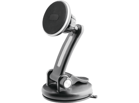 Soporte de móvil para coche - Muvit MCCHL0006, Con Ventosa y Magnético, Universal, Negro