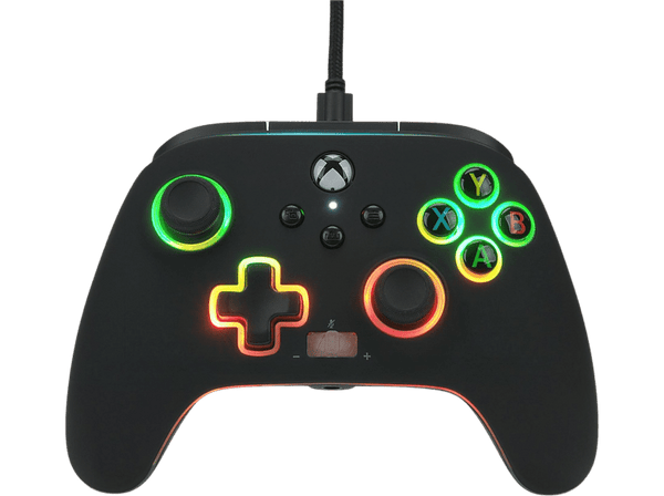 Mando - PowerA Spectra Infinity, Para mando Xbox Series X/S, Cable, USB, Jack 3.5 mm, Iluminación LED, Negro