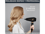 Secador - Rowenta Pro Expert CV8840F0, 2200 W, Motor AC, Tecnología iónica, 3 temperaturas, 2 velocidades, Negro y cobre