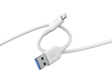 Cable USB - ISY ICS-5000-WT-AL, De USB-A a Lightning, 2 m, Blanco