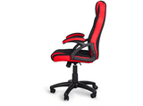 Silla gaming - ISY IGC 1002, Ajustable, Reposabrazos, Inclinable 16°, 5 Ruedas, Hasta 110 kg, Negro/Rojo
