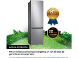 Frigorífico combi -  Samsung SMART AI RB38C605DS9/EF, All Around Cooling, 200 cm, 390l, No Frost, WiFi, Inox