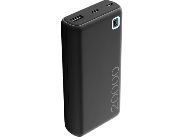 Powerbank - Cellular Line PBESSENCE20000K, 20000 mAh, Universal, 12 W, USB-A / USB-C / MicroUSB, Negro