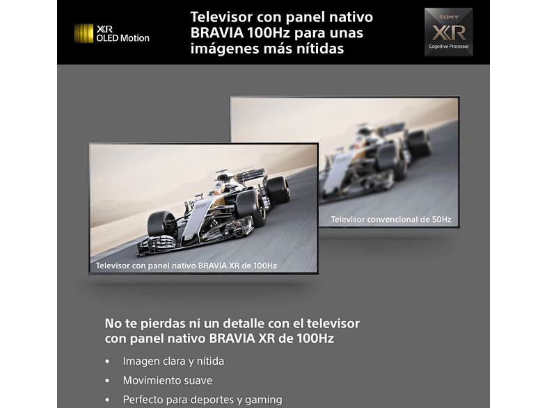 TV QD-OLED 55 - Sony Master Series BRAVIA XR 55A95K, 4K HDR 120, HDMI 2.1 Perfecto para PS5, Smart TV (Google TV), Bravia CAM, Dolby Vision, Atmos