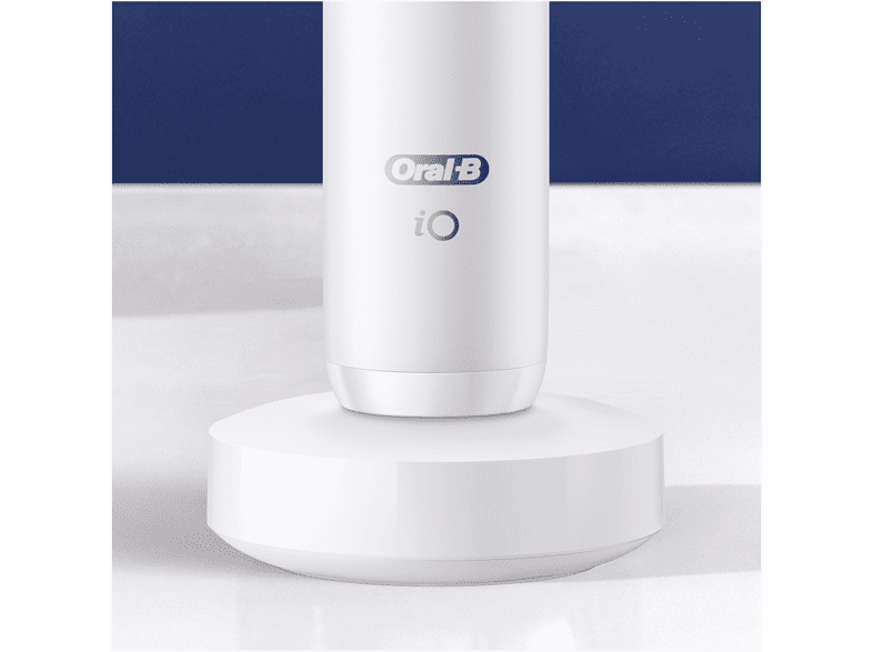 Cepillo eléctrico - Oral-B iO 7W, Con 2 Cabezales, 1 Estuche De Viaje Y 1 Funda Para Cargador, Diseñado por Braun, Blanco