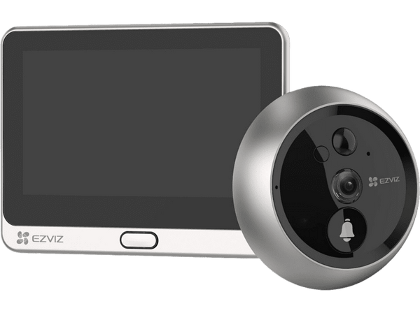 Mirilla inteligente - Ezviz DP2C, FHD, 4.3", Wi-Fi, Videoportero, Visión nocturna, Gris