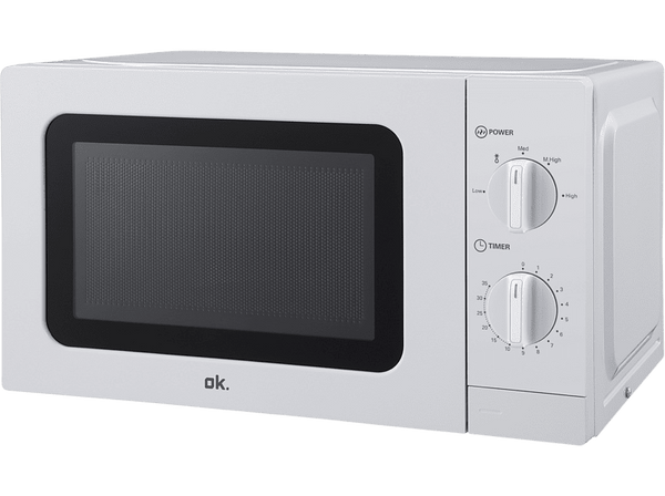 Microondas - OK OMW 2022 W, 700 W, 5 Niveles, 20 l, Timer, Blanco