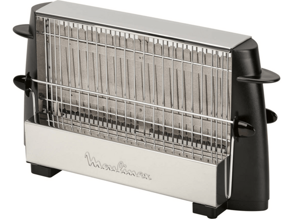 Tostadora - Moulinex A15453 Capacidad para 2 tostadas, Estructura de acero inoxidable, Diseño