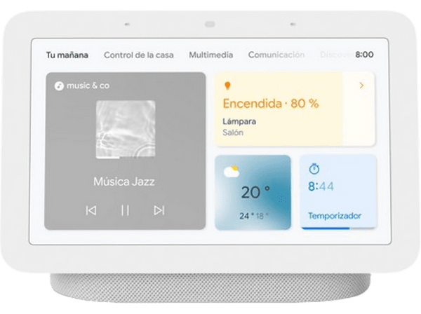 Pantalla inteligente con Asistente de Google - Google Nest Hub (2 Gen), 7", Micrófono, WiFi, Bluetooth, Tiza