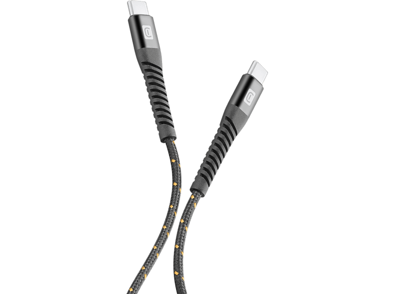 Cable USB - Celullar Line TETRACABC2C2M, USB-C 2 metros, Conectores metálicos, Tecnología Snake, Negro