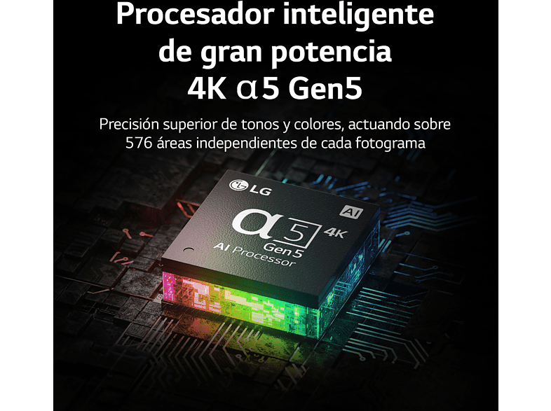 TV LED 55 - LG 55UQ81006LB, UHD 4K, Inteligente a5 Gen5 AI Processor 4K, Smart TV, DVB-T2, Negro