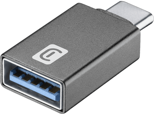 Adaptador - Cellular Line Car Adapter USBA2CCARADAPTERK, USB-C a USB-C, Negro