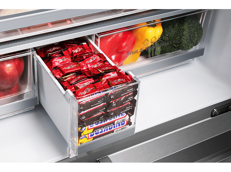 Frigorífico americano - Hisense RF749N4SWSE, No Frost, 178.5 cm de alto, Función WiFi, 579 L,  Inox