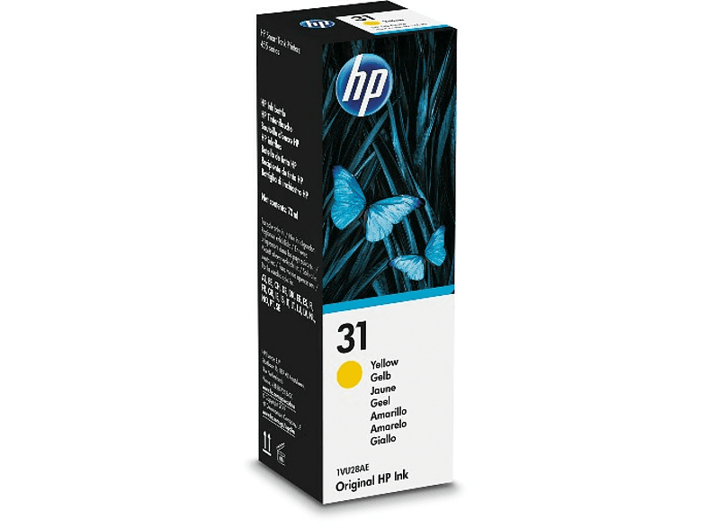 Botella de tinta - HP 31, Amarillo, 1VU28AE