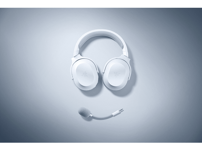 Auriculares gaming - Razer Barracuda X, Micrófono extraíble, Cancelación de ruido pasiva, Bluetooth 5.2, Mercury White